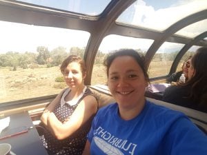 Fulbright MTP participant from Germany, Desiree Garcia, right, on Millennial Train Change Journey 2016.