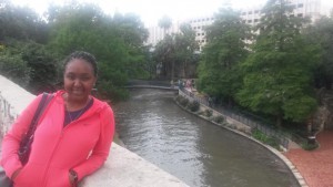 Fulbright-MTP Participant, Nhlalala Mavundza, from South Africa explores the San Antonio, Texas Riverwalk. May 25, 2015