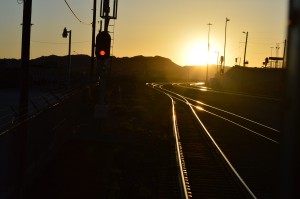 Photo of a sunset on-board the Millennial Trains Project by Fulbright-MTP Participant Magdalena Leszko, a Fulbright Foreign Student from Poland.