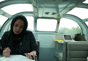 Fulbright Student from Iraq, Saja Al Quzweeni, on board the Millennial Trains Project.