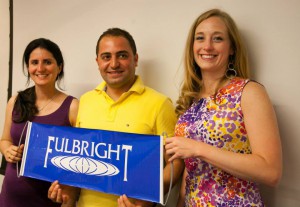 "Fulbright Emerging Entrepreneurs" after the the Global Emerging Entrepreneurs Event at the White House on May 12, 2015: FrSilvia Tijo MTP fame – FFSP Colombia – current Ph. D. student) Jennifer Farrell – CriticalInk it-girl! FUSP to Bangladesh alumna 